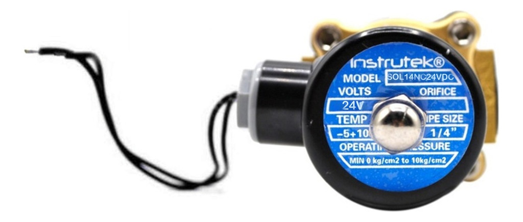 Válvula Solenoide/electroválvula De 1/4 24v (agua, Aire,gas)