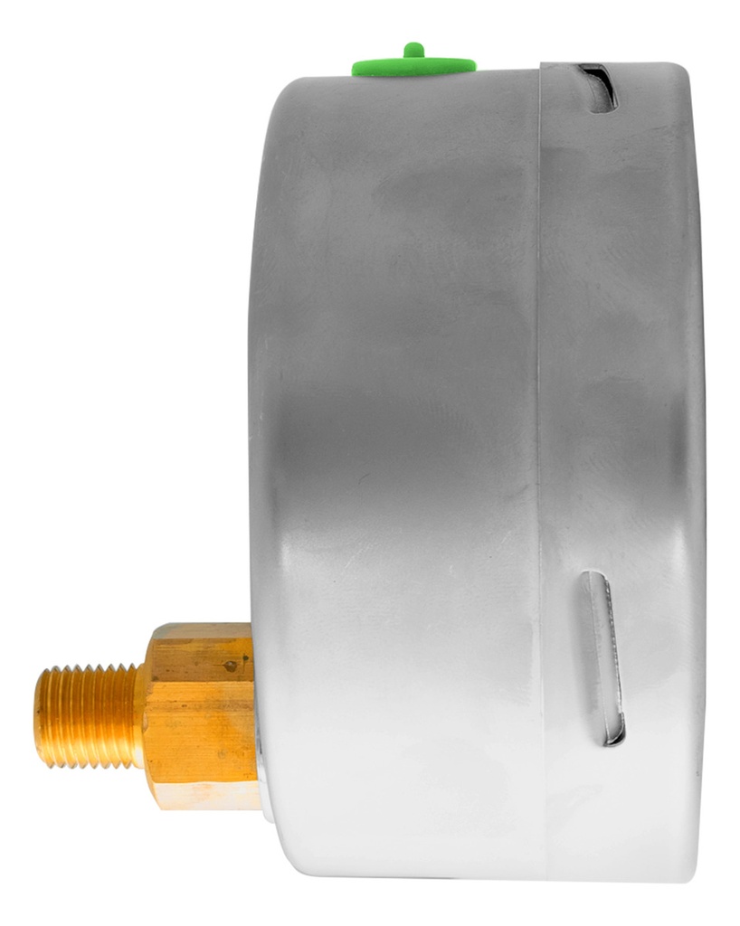 Manómetro Inox Alta Presión Glicerina 4 PLG, 1500 Psi