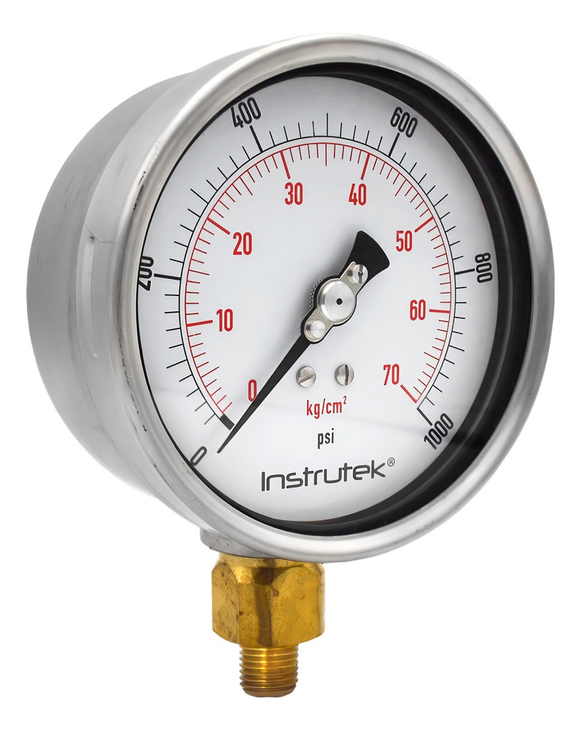 Manómetro Premium Alta Presión Glicerina 4 PLG, 1000 Psi