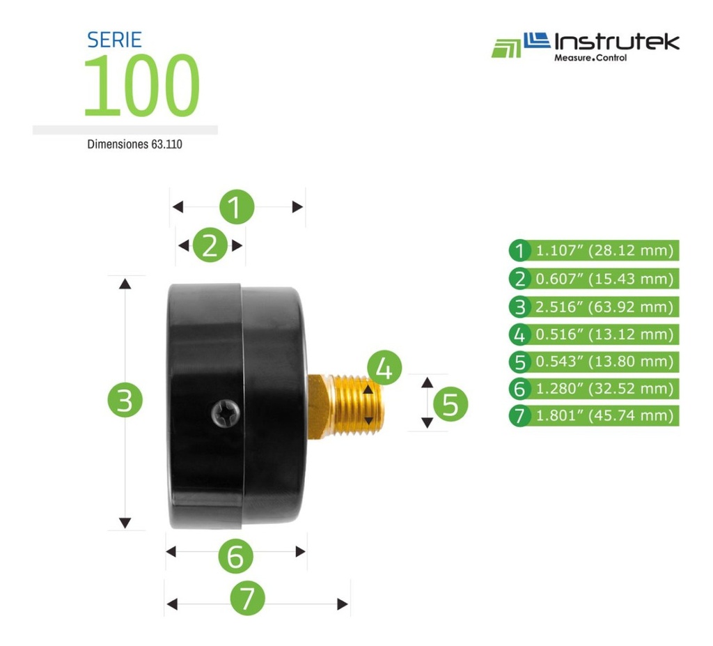 Manómetro Para Compresor Carátula 2.5 , 300 Psi (aire, Gas)