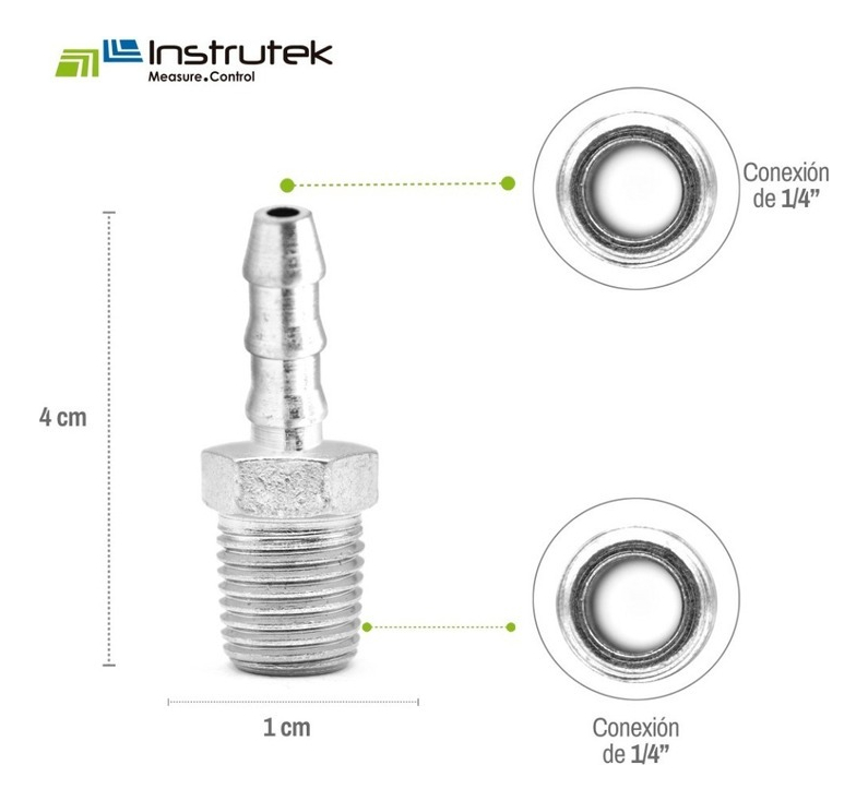 Espiga Para Mangueras Macho De 1/4 Npt X 1/4  10 Pz