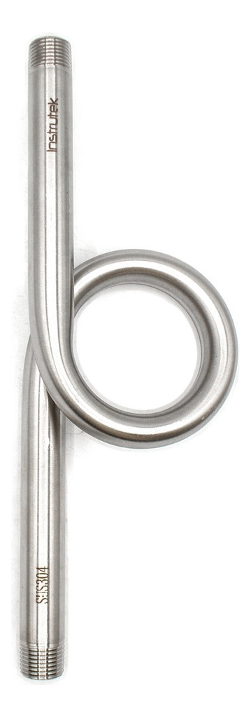 Sifón Cola De Cochino Recto, Acero Inoxidable 1/2  Npt Macho