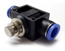 Conector / Regulador De Caudal Neumático Unión Recta 1/2