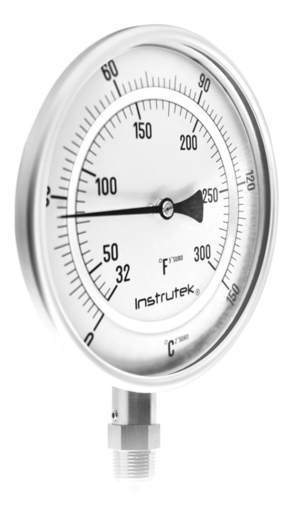 Termómetro Horno 6 PLG 0 A 150°c Vástago 9 Rosca 1/2  Npt