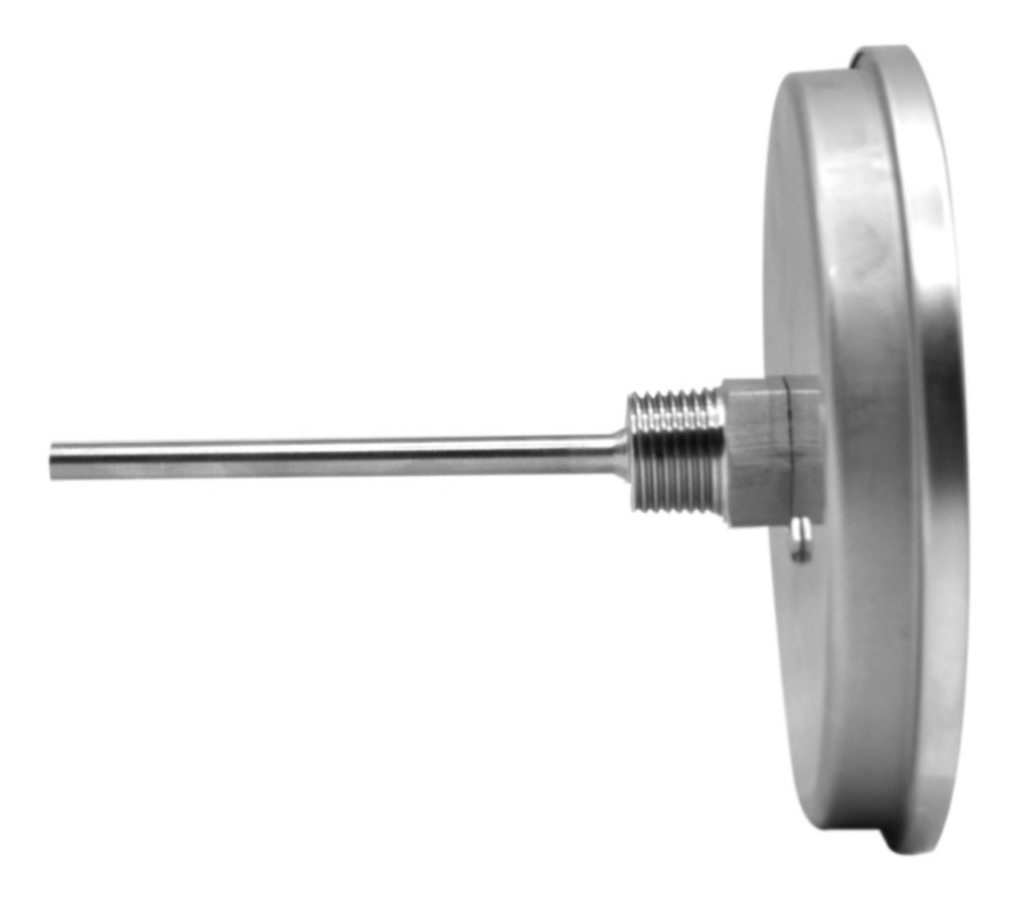 Termómetro Horno 5 PLG -20 A 120°c Vástago 4, Rosca 1/2 Npt