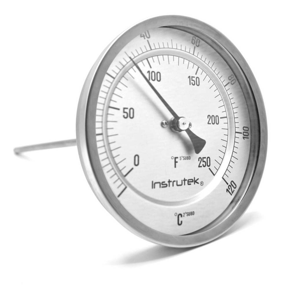 Termómetro Horno 5 PLG -20 A 120°c Vástago 9, Rosca 1/2 Npt