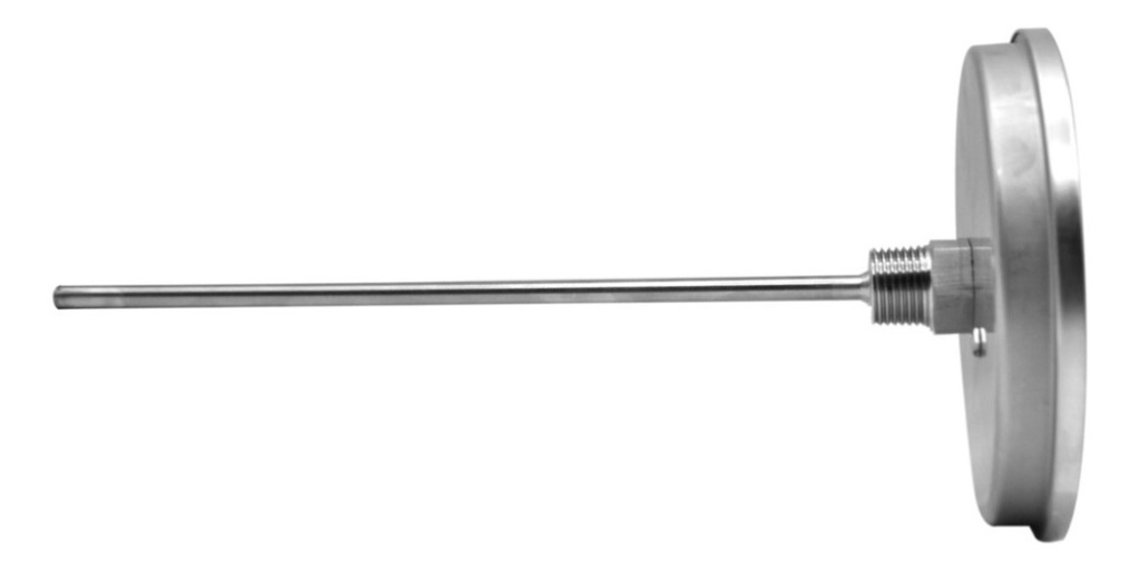 Termómetro Horno 5 PLG 0 A 300°c Vástago 9, Rosca 1/2 Npt