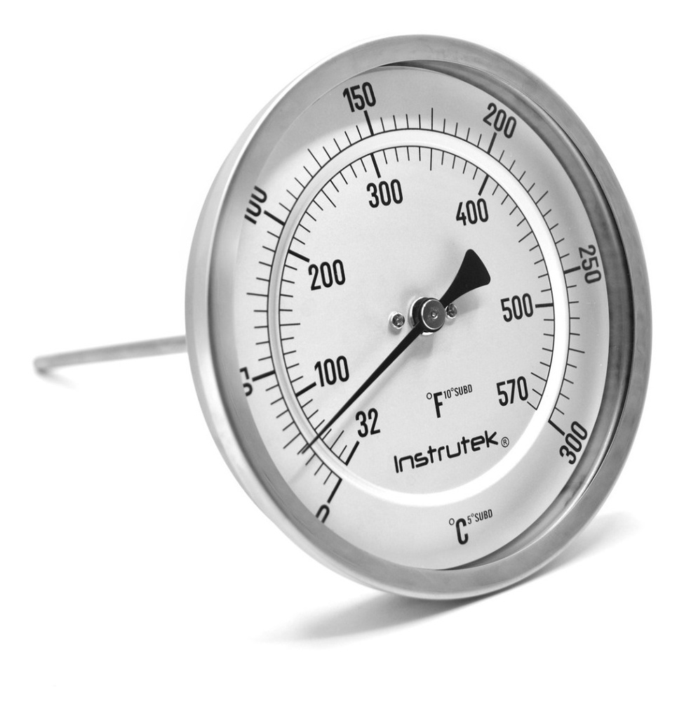 Termómetro Horno 6 PLG 0 A 300°c Vástago 6, Rosca 1/2 Npt