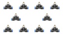 10 Pz De Conector/racor Rápido Neumático Tee M5 X 4mm