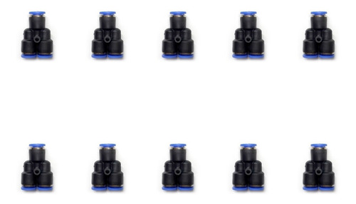 10 Pz Racor Unión Neumático Yee 6mm