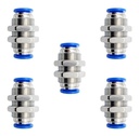5 Pz De Pasamuro Conexión Rápida Neumático Recto 3/8