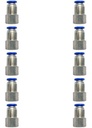 10 Pz De Conector/racor Neumático Recto Hembra 1/8 X 6mm