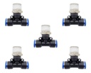 5pz Racor Rápido Neumático En Tee 1/2 Npt X 3/8