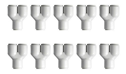 10 Pz Unión Yee Para Osmosis Inversa 3/8 X 3/8