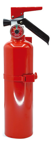 Extintor vacío con capacidad de 1 kg para PQS. Incluye manómetro certificado de 1.2 MPa y soporte.