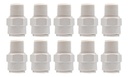 10 Pz de Conector recto, rosca 1/8" NPT, salida a manguera de 1/4" (agua).