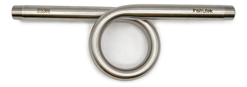 Sifón 1/2" macho, acero inoxidable, cédula 40