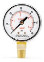 Manómetro 2", oxígeno y acetileno, 1/4" NPT, inferior, 60 psi-kg/cm2