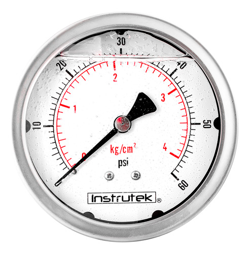 Manómetro 4", lleno de líquido (O.E.M.), 1/4" NPT, posterior, 60 psi-kg/cm2