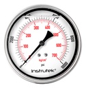 Manómetro 4", lleno de líquido (O.E.M.), 1/4" NPT, posterior, 10000 psi-kg/cm2