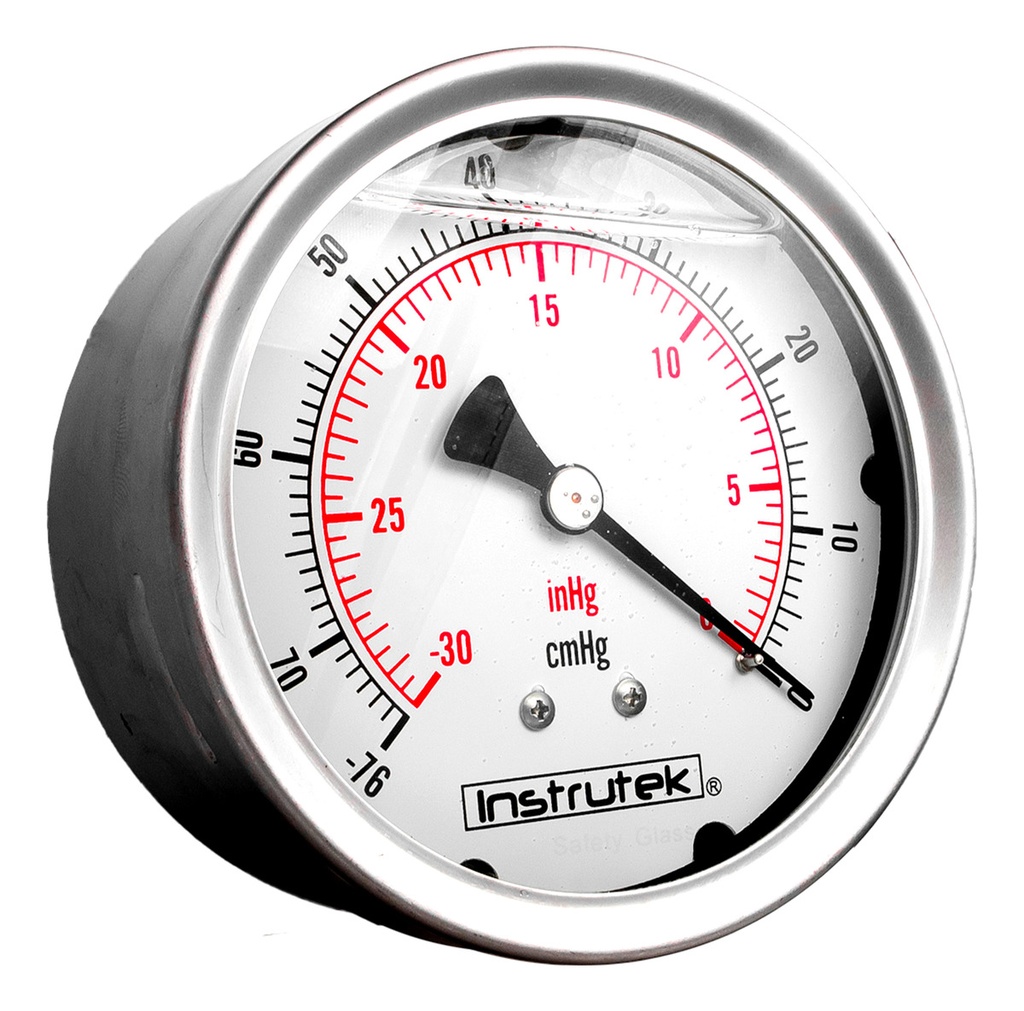 Vacuómetro Glicerina 4 PLG  -30 Inhg (eq. Ordeña Y Vacío)