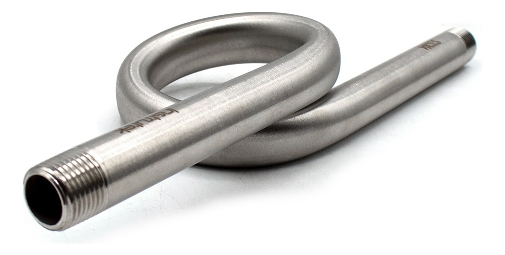 Sifón Cola De Cochino Recto, Acero Inoxidable 1/2  Npt Macho