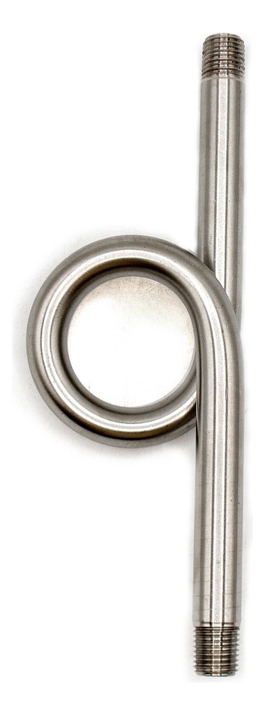 Sifón Cola De Cochino Recto, Acero Inoxidable 1/4  Npt Macho