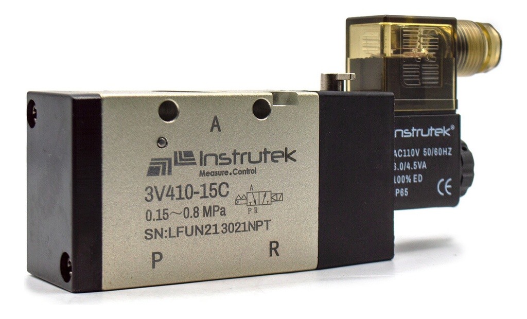 Electroválvula Neumática 3 Vías, 1/2 Npt , 2 Posiciones 110v