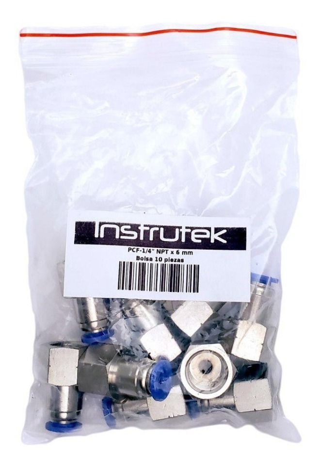 10 Pz De Conector/racor Neumático Recto Hembra 1/4 X 6mm