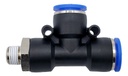 5 Pz Conector Rápido Neumático Tee Rosca Lateral 1/8 X 10mm