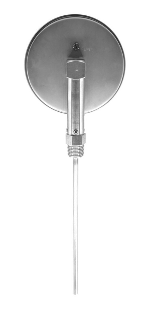 Termómetro Horno 5 PLG 0 A 300°c Vástago 9 Rosca 1/2  Npt