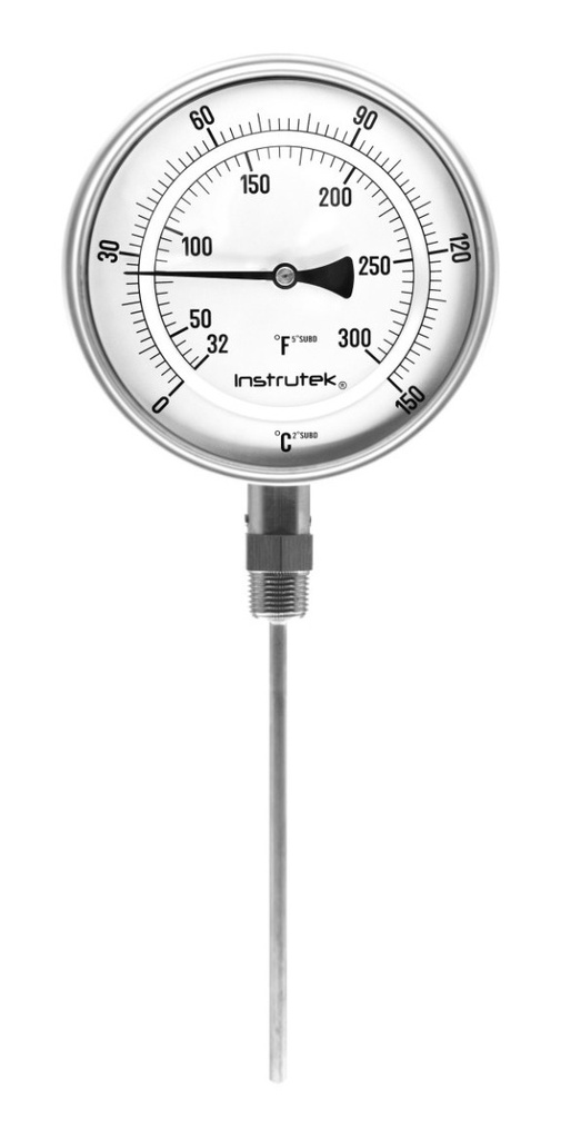 Termómetro Horno 6 PLG 0 A 150°c Vástago 9 Rosca 1/2  Npt