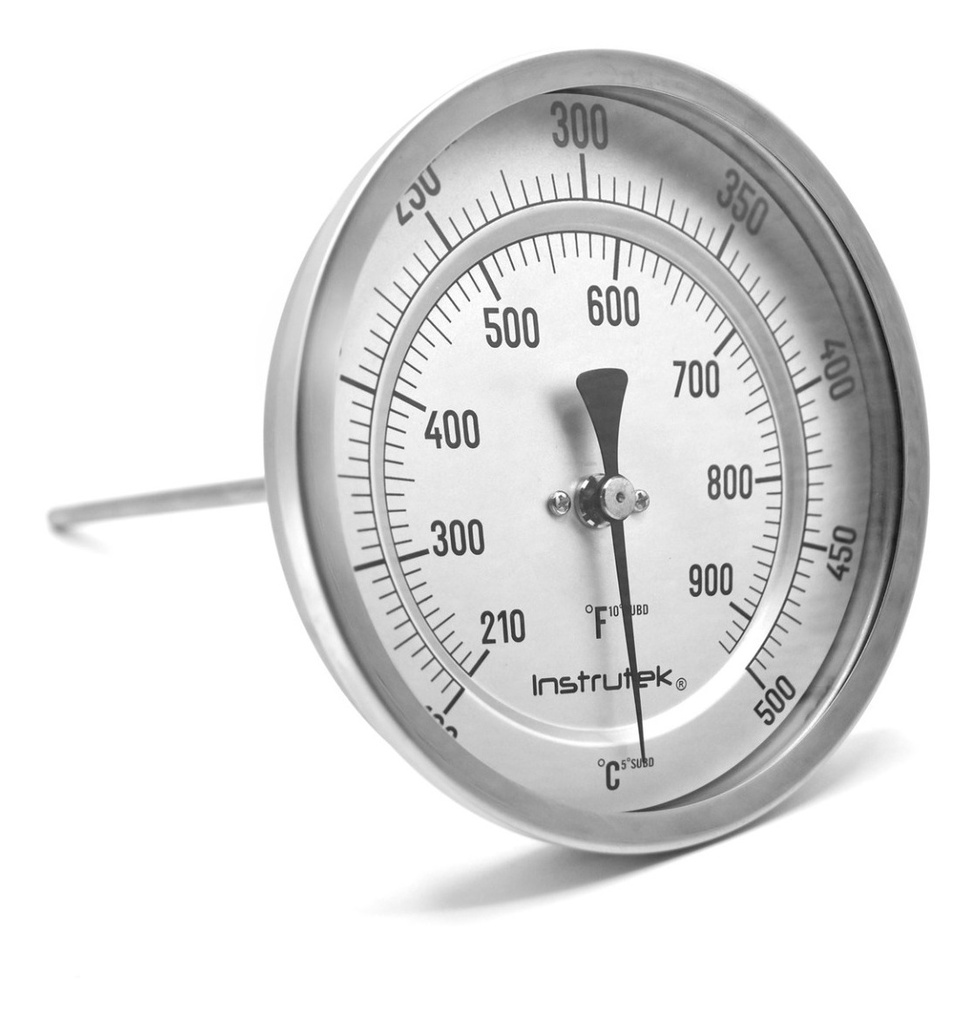 Termómetro Horno 5 PLG 100 A 500°c Vástago 6, Rosca 1/2 Npt