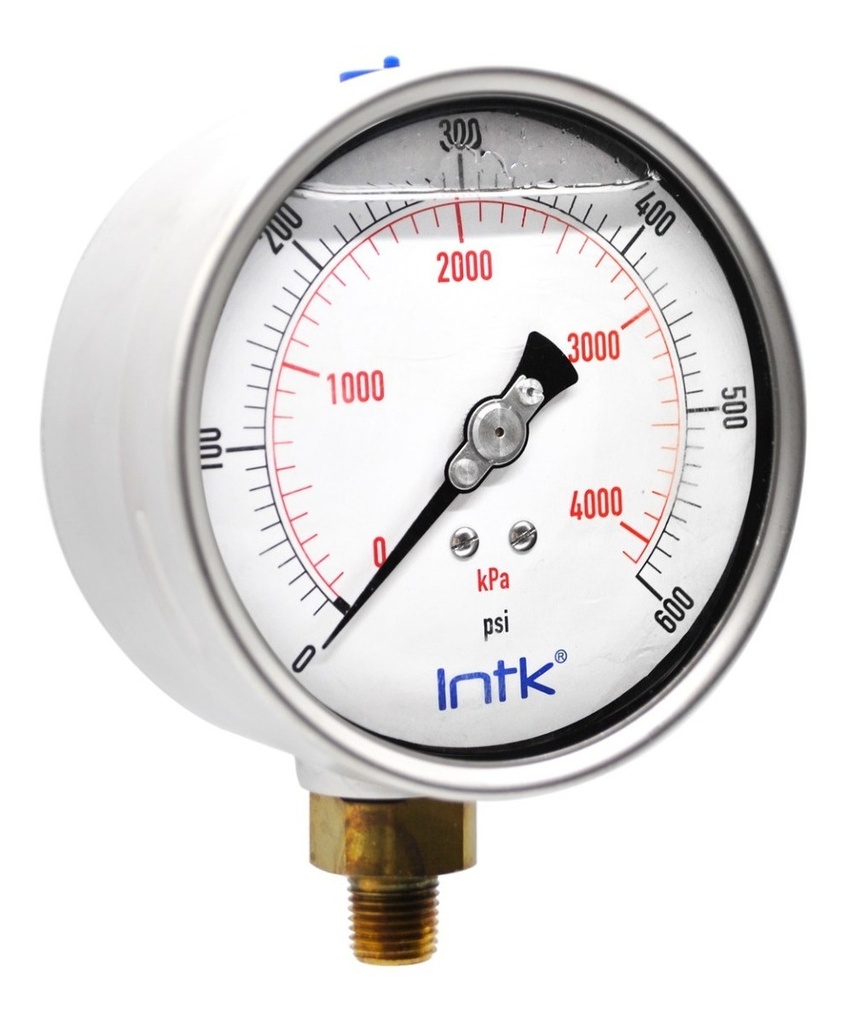 Manómetro Inox Glicerina 4 PLG , 600 Psi (aire, Agua)