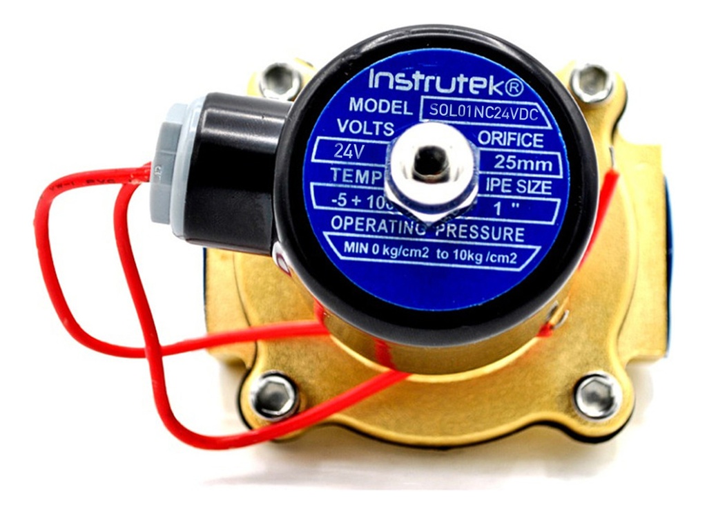 Válvula Solenoide N/c, Conexión De 1pLG, 24v (agua, Aire)