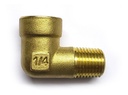 Conector Codo Macho 1/4 Npt X 1/4 Hembra Npt Latón (dorado)