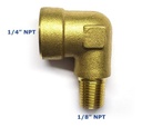 Conector Codo Macho 1/8 Npt X 1/4 Hembra Npt Latón (dorado)