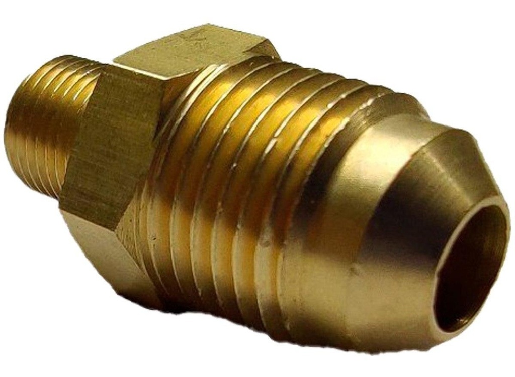 Conector Macho, Latón (dorado) De 1/8  Npt X 3/8  Flare