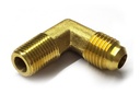 Conector Macho Codo, Latón (dorado) De 1/8  Npt X 1/4  Flare