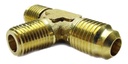 Conector De Latón En Tee De 1/8  Npt Al Centro X 1/4  Flare