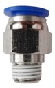 10 Pz De Conector/racor Rápido Neumático Recto 1/4npt X 12mm