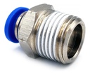 10 Pz De Conector/racor Rápido Neumático Recto 3/8 Npt X 8mm