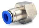 10 Pz De Conector/racor Neumático Recto Hembra 3/8 Npt X 8mm