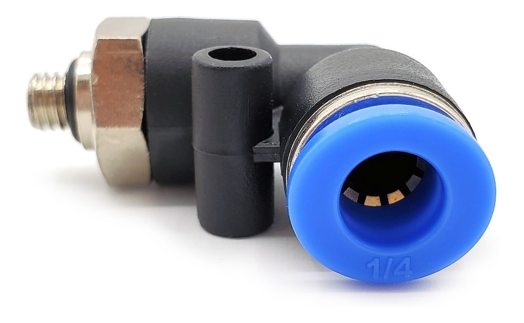 10 Pz De Conector/racor Rápido Neumático Codo M5 X 1/4