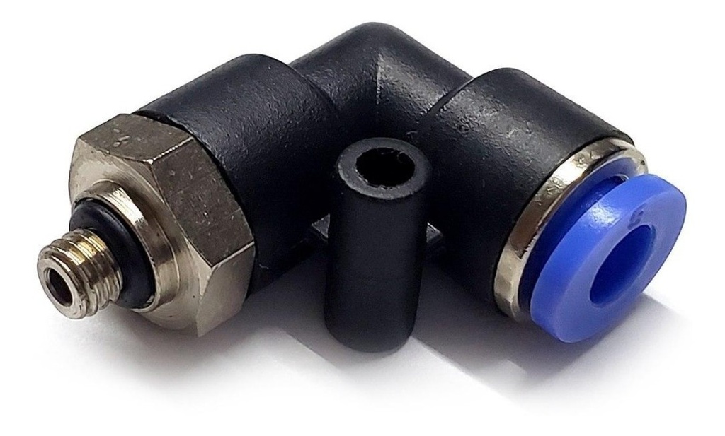 10 Pz De Conector/racor Rápido Neumático Codo M5 X 5 Mm