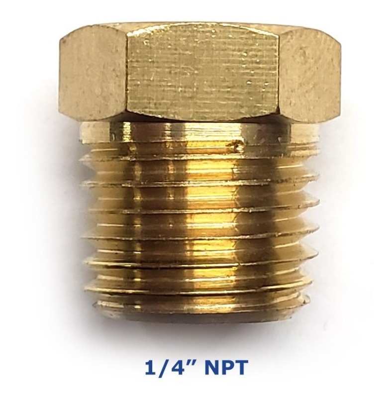 Tapon De 1/4 Npt Macho En Latón (dorado)