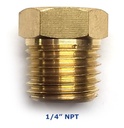 Tapon De 1/4 Npt Macho En Latón (dorado)