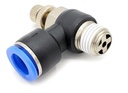 Conector /regulador De Caudal Neumático Codo 1/4 Npt X 10mm 