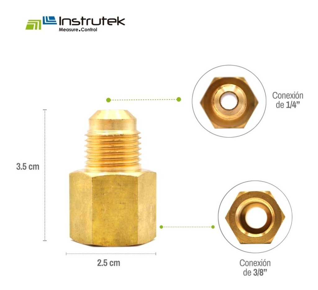 Conector Hembra En Latón 3/8  Npt X 1/4  Flare 5 Pz