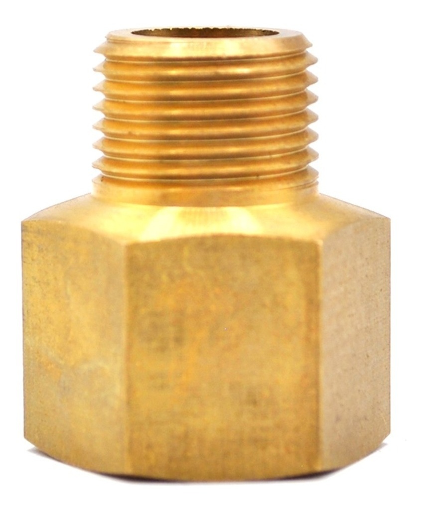 Adaptador Fabricado En Latón De 3/8 Npt A 1/4 Npt 5 Pz 